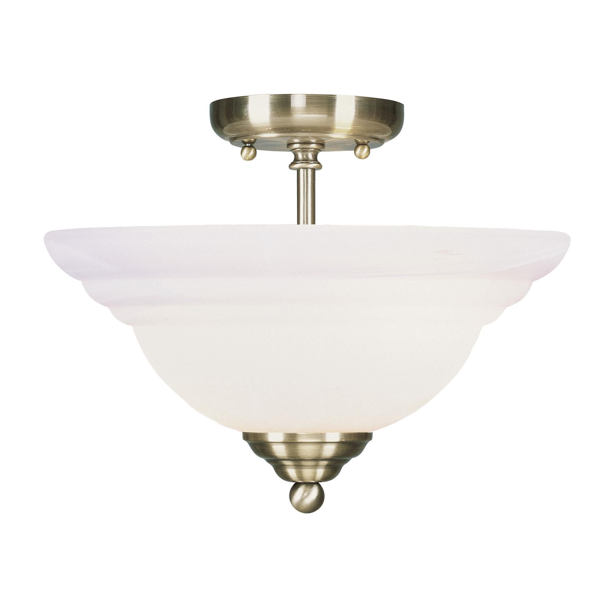 North Port 13 Inch 2 Light Semi Flush Mount by Livex Lighting